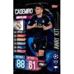 Casemiro Real Madrid Away Kit AK7 Match Attax Extra 2019-20
