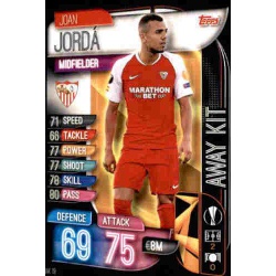 Joan Jordán Sevilla Away Kit AK19 Match Attax Extra 2019-20