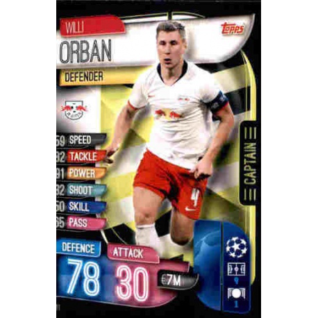 Willie Orban RB Leipzig Captain C11 Match Attax Extra 2019-20