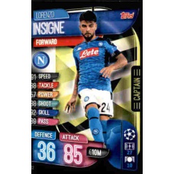 Lorenzo Insigne SSC Napoli Captain C12 Match Attax Extra 2019-20