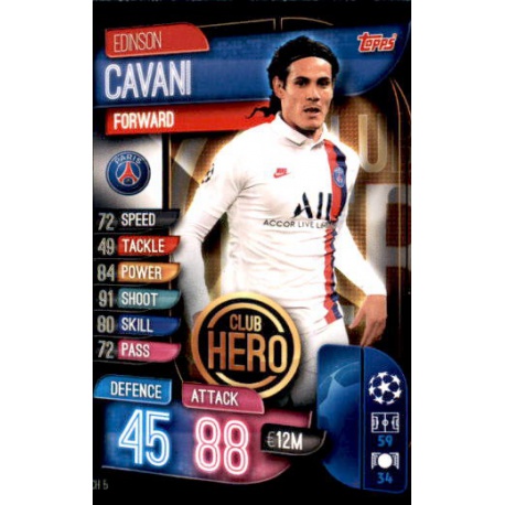 Edinson Cavani PSG Club Hero CH5 Match Attax Extra 2019-20