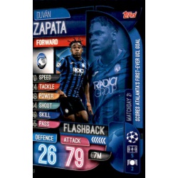 Duván Zapata Atalanta BC Flashback FB13 Match Attax Extra 2019-20