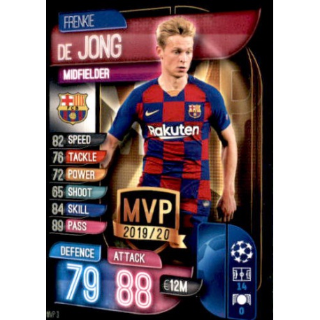 Frenkie de Jong Barcelona MVP3 Match Attax Extra 2019-20