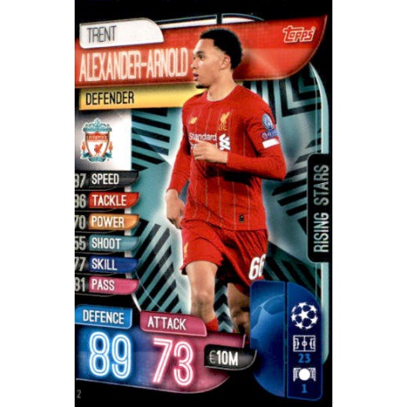 Trent Alexander-Arnold Liverpool Rising Stars RS2 Match Attax Extra 2019-20