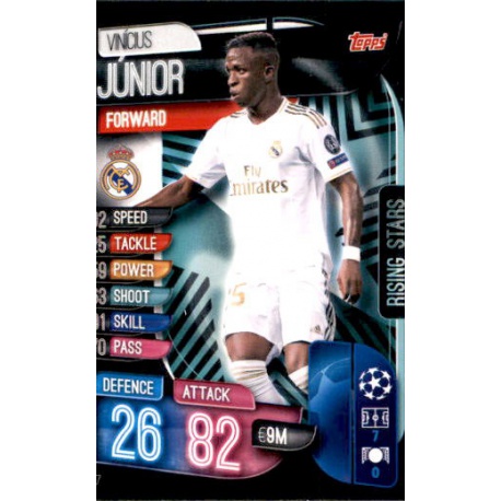 Vinícius Júnior Real Madrid Rising Stars RS7 Match Attax Extra 2019-20