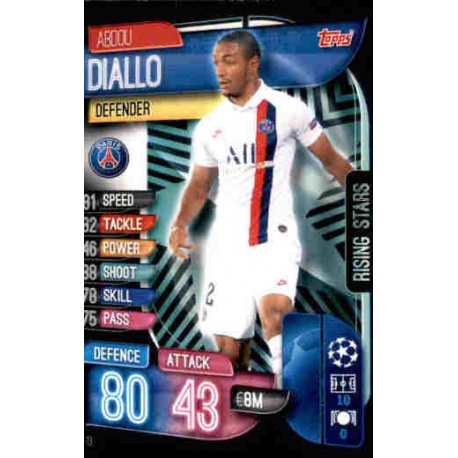 Abdou Diallo PSG Rising Stars RS13 Match Attax Extra 2019-20