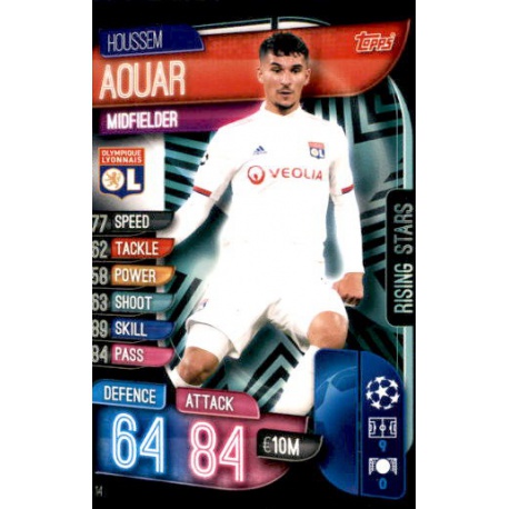 Houssem Aouar Olympique Lyonnais Rising Stars RS14 Match Attax Extra 2019-20