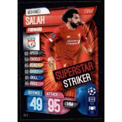 Mohamed Salah Liverpool Superstar Striker SS2 Match Attax Extra 2019-20