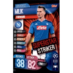 Arkadiusz Milik SSC Napoli Superstar Striker SS12 Match Attax Extra 2019-20