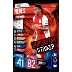 David Neres Ajax Superstar Striker SS16 Match Attax Extra 2019-20