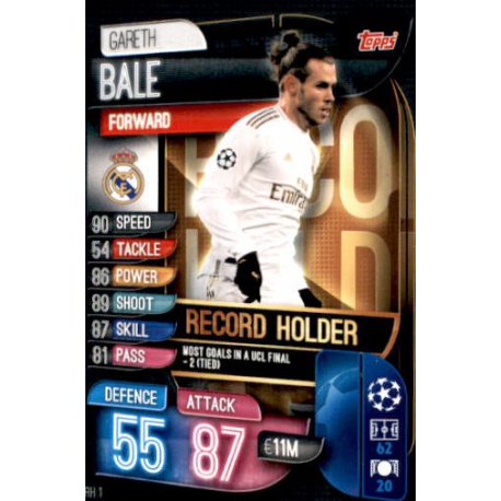Gareth Bale Real Madrid All-Time Record Holder RH1 Match Attax Extra 2019-20