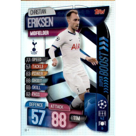 Christian Eriksen Tottenham Hotspur Super Boost SB4 Match Attax Extra 2019-20