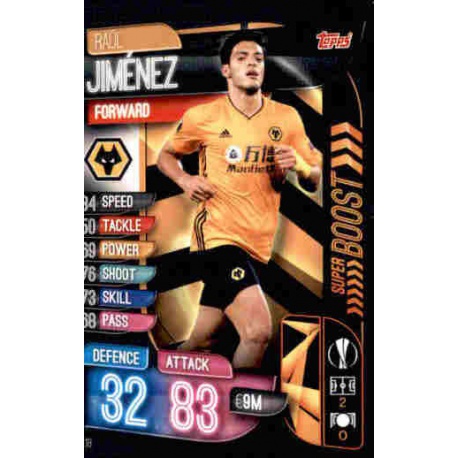 Raúl Jiménez Wolverhampton Wanderers Super Boost SB18 Match Attax Extra 2019-20