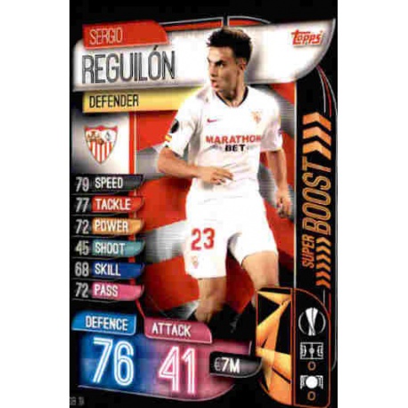 Sergio Reguilón Sevilla Super Boost SB19 Match Attax Extra 2019-20