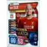 Virgil van Dijk Liverpool Man of the Match MM2 Match Attax Extra 2019-20