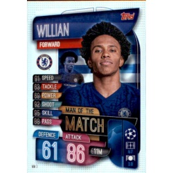 Willian Chelsea Man of the Match MM3 Match Attax Extra 2019-20