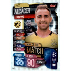 Paco Alcácer Borussia Dortmund Man of the Match MM10 Match Attax Extra 2019-20