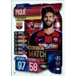 Gerard Pique Barcelona Man of the Match MM17 Match Attax Extra 2019-20