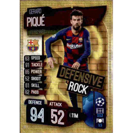 Gerard Piqué Barcelona Defensive Rock DR3 Match Attax Extra 2019-20