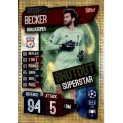 Alisson Becker Liverpool Shutout Superstar SO2 Match Attax Extra 2019-20