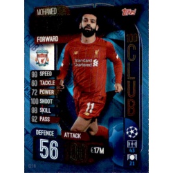 Mohamed Salah Liverpool 100 Club CLU8 Match Attax Extra 2019-20