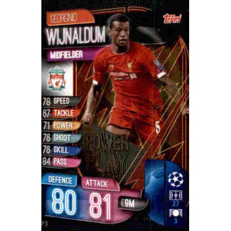 Georginio Wijnaldum Liverpool Power Play PP3 Match Attax Extra 2019-20