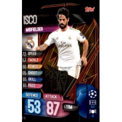 Isco Real Madrid Power Play PP10 Match Attax Extra 2019-20