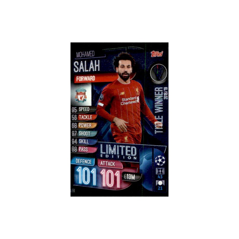 Match Attax Extra 2019/20 Mohamed Salah 101 Edición Limitada LE6 Como Nuevo