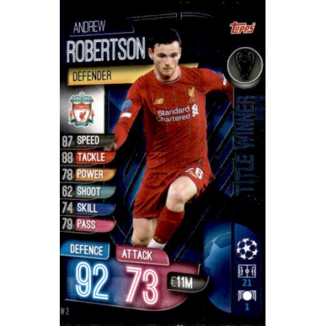 Andrew Robertson Liverpool Title Winner 2018/19 TW2 Match Attax Extra 2019-20