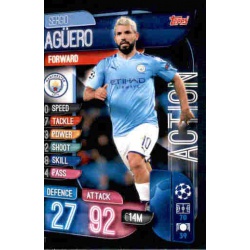 Sergio Aguero Manchester City Action AC1 Match Attax Extra 2019-20