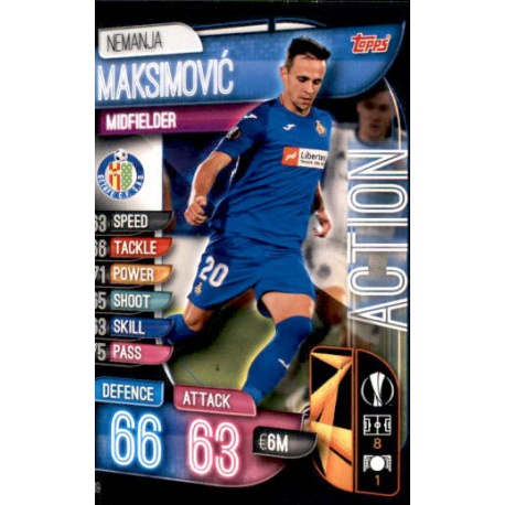 Nemanja Maksimovic Getafe Action AC19 Match Attax Extra 2019-20