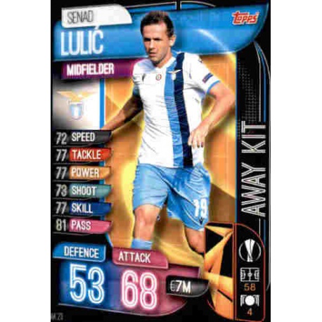 Senad Lulic SS Lazio Away Kit AK23 Match Attax Extra 2019-20