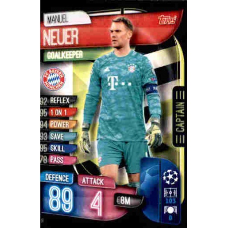 Manuel Neuer Bayern Munchen Captain C9 Match Attax Extra 2019-20