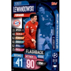 Robert Lewandowski Bayern Munchen Flashback FB9 Match Attax Extra 2019-20