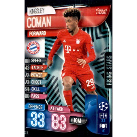 Kingsley Coman Bayern Munchen Rising Stars RS9 Match Attax Extra 2019-20