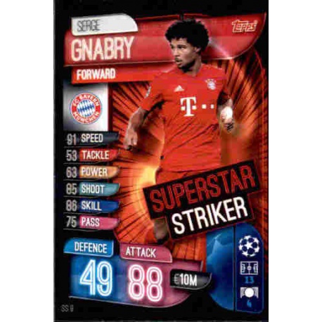 Serge Gnabry Bayern Munhcen Superstar Striker SS9 Match Attax Extra 2019-20