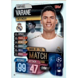 Raphael Varane Real Madrid Man of the Match MM7 Match Attax Extra 2019-20