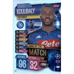 Kalidou Koulibaly SSC Napoli Man of the Match MM12 Match Attax Extra 2019-20