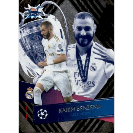Karim Benzema Real Madrid Gold UCL Icon 125 Topps Crystal Hi-Tech 2019-20