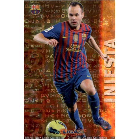 Iniesta Superstar Brillo Letras Barcelona 52 Las Fichas de la Liga 2013 Official Quiz Game Collection