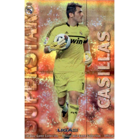 Casillas Superstar Brillo Rayas Horizontales Real Madrid 23 Las Fichas de la Liga 2013 Official Quiz Game Collection