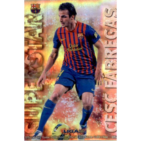 Cesc Fàbregas Superstar Brillo Rayas Horizontales Barcelona 54 Las Fichas de la Liga 2013 Official Quiz Game Collection