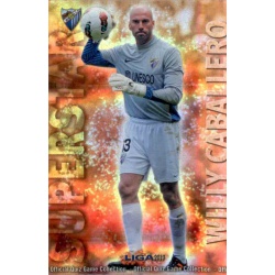 Willy Caballero Superstar Brillo Rayas Horizontales Málaga 104 Las Fichas de la Liga 2013 Official Quiz Game Collection