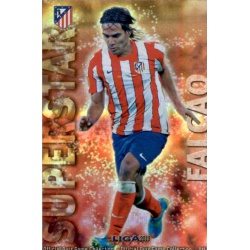 Falcao Superstar Brillo Rayas Horizontales Atlético Madrid 135 Las Fichas de la Liga 2013 Official Quiz Game Collection