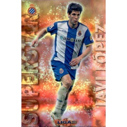 Javi López Superstar Brillo Rayas Horizontales Espanyol 378 Las Fichas de la Liga 2013 Official Quiz Game Collection