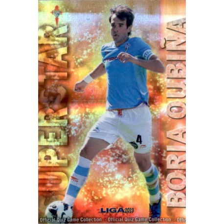 Borja Oubiña Superstar Brillo Rayas Horizontales Celta 510 Las Fichas de la Liga 2013 Official Quiz Game Collection