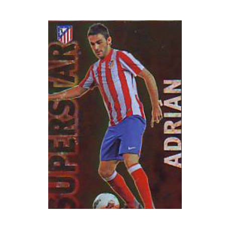 Adrián Superstar Brillo Liso Atlético Madrid 134 Las Fichas de la Liga 2013 Official Quiz Game Collection