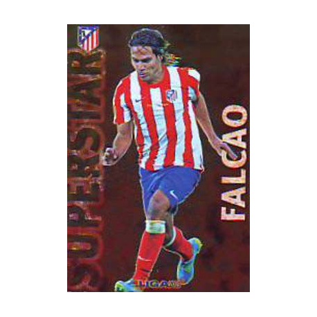 Falcao Superstar Brillo Liso Atlético Madrid 135 Las Fichas de la Liga 2013 Official Quiz Game Collection