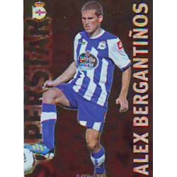 Álex Bergantiños Superstar Brillo Liso Deportivo 483 Las Fichas de la Liga 2013 Official Quiz Game Collection