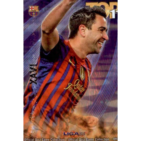 Xavi Top 11 Edición Limitada Barcelona 4 Las Fichas de la Liga 2013 Official Quiz Game Collection
